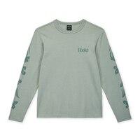 Hooke Women's Wild Flowers LS Tee - Heather Slate Front_Flat