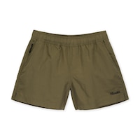 Hooke Women's River Shorts - Dark Olive Front_Flat