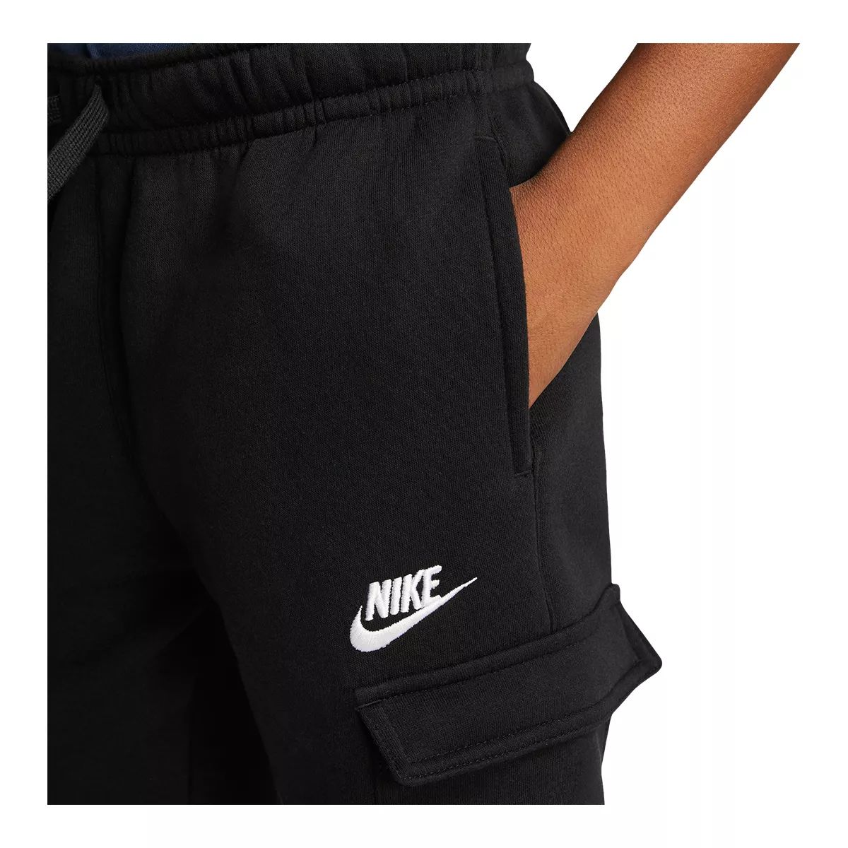 Nike Boys' Sportswear Boys’ Club Cargo Sweatpants, Kids', Fleece, Tapered, Athletic