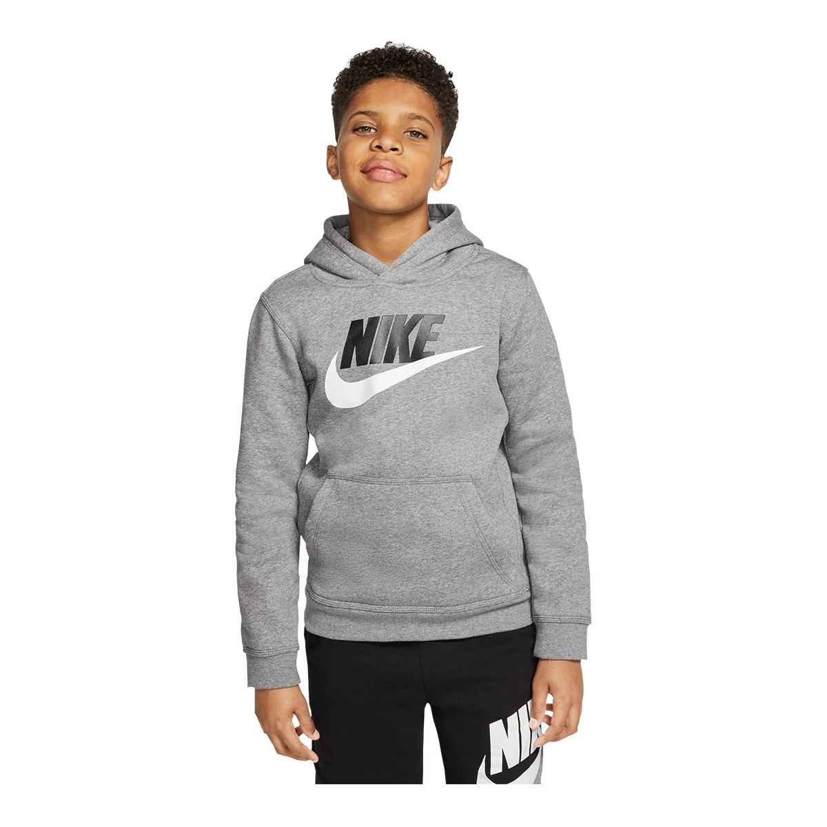 Nike Sportswear Boys' Club Hoodie Kids' Pullover Kangaroo Pocket