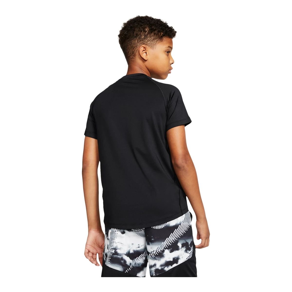 Nike Pro Boys' Fitted T Shirt, Kids, Crewneck, Mesh