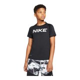 Nike Pro Boys' Fitted T Shirt, Kids, Crewneck, Mesh Front_Flat