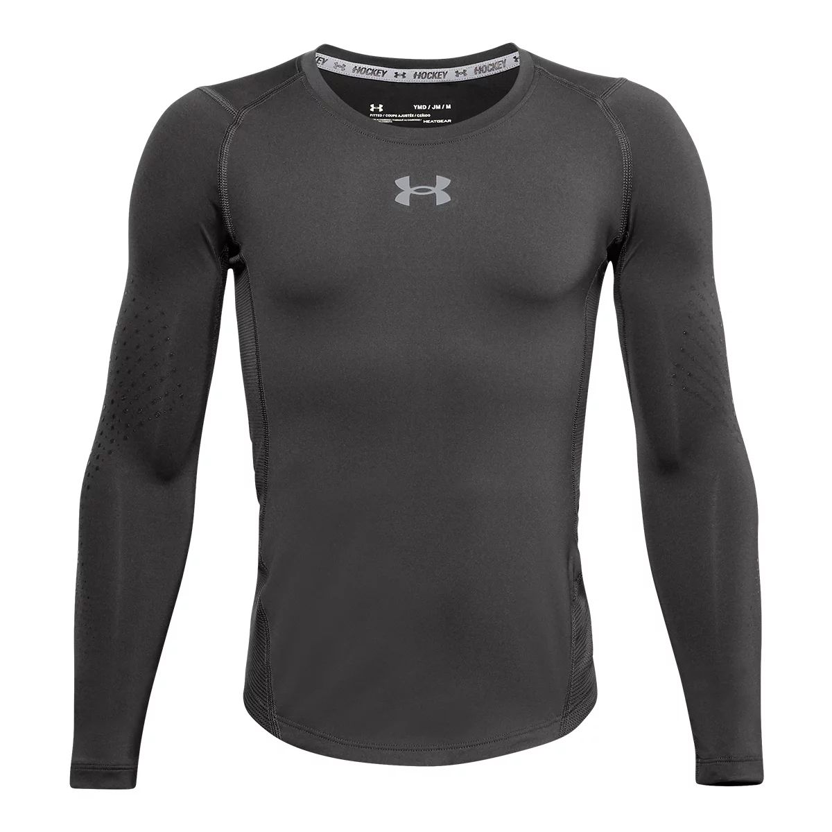 Under Armour Boys' Hockey Fitted Grippy Long Sleeve Shirt, Kids, Quick ...