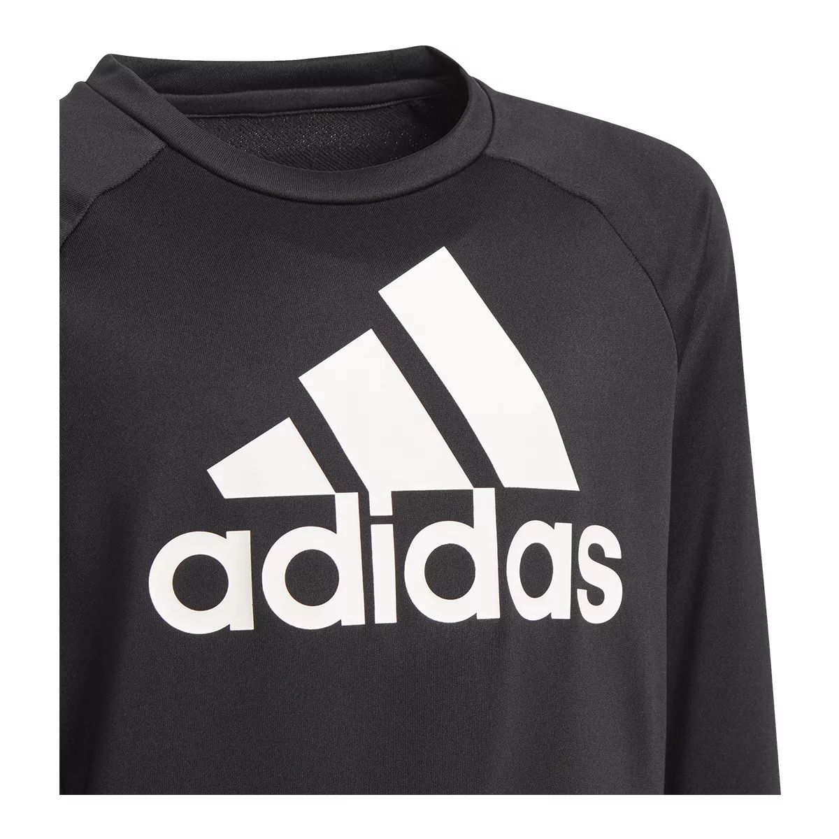 adidas Boys' Brand Love Sweatshirt, Kids, Crewneck, Quick Dry