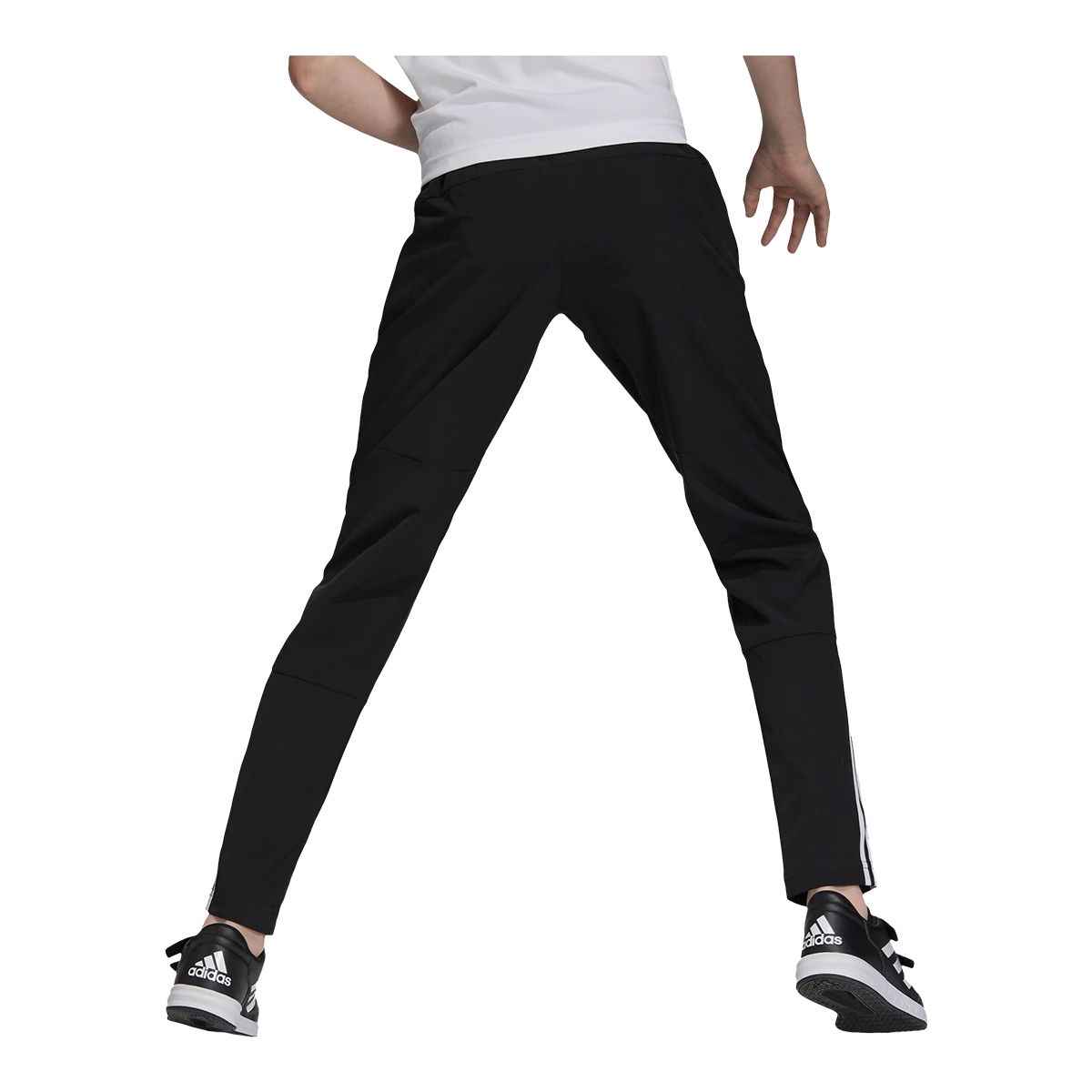 adidas Boys' Woven Tapered Track Pants, Kids', Polyester, Athletic, Sports