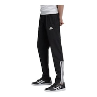 adidas Boys' Woven Tapered Track Pants, Kids', Polyester, Athletic, Sports Front_Angled_Left