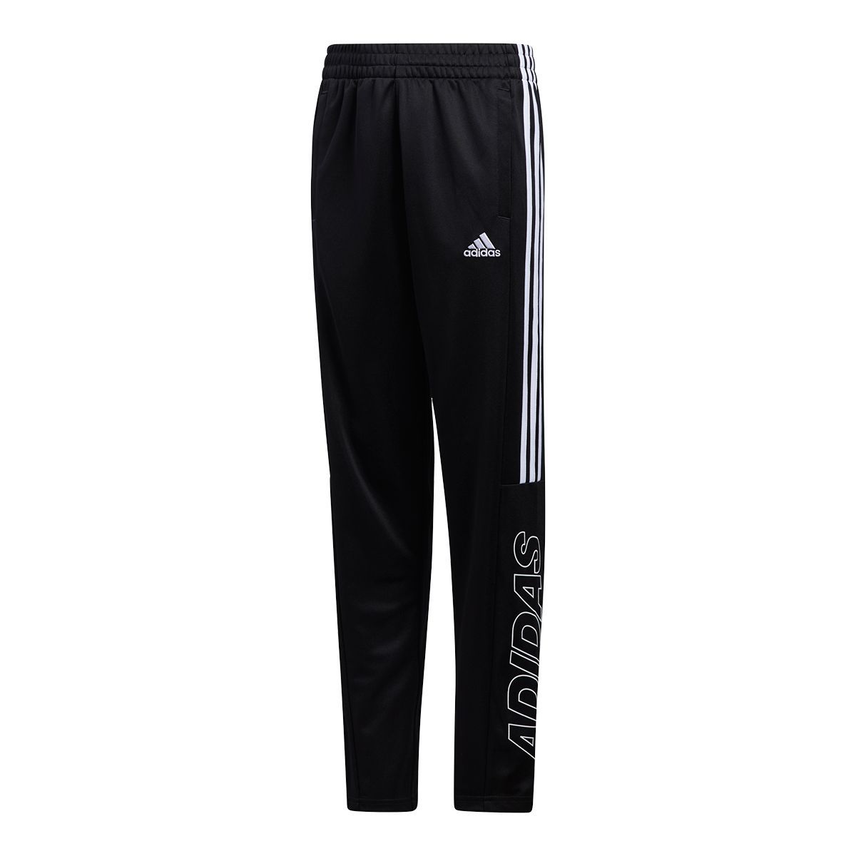 adidas Boys' 3-Stripe Wordmark Track Pants, Kids', Tapered, Soccer, Training, Athletic