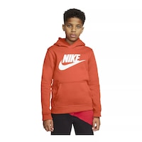 Nike Sportswear Boys' Club Hoodie, Kids', Pullover, Kangaroo Pocket Front_Flat