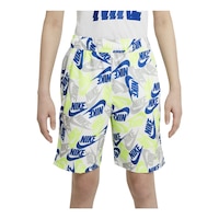 Nike Boys' Woven All Over Print Shorts, Kids', Elastic Waistband, Pockets Front_Flat