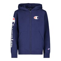 Champion Boys' Classic Script Sleeve Full Zip Hoodie Front_Flat