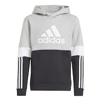 adidas Boys' Colorblock Badge of Sport Hoodie, Kids', Pullover, Fleece, Kangaroo Pocket Front_Flat