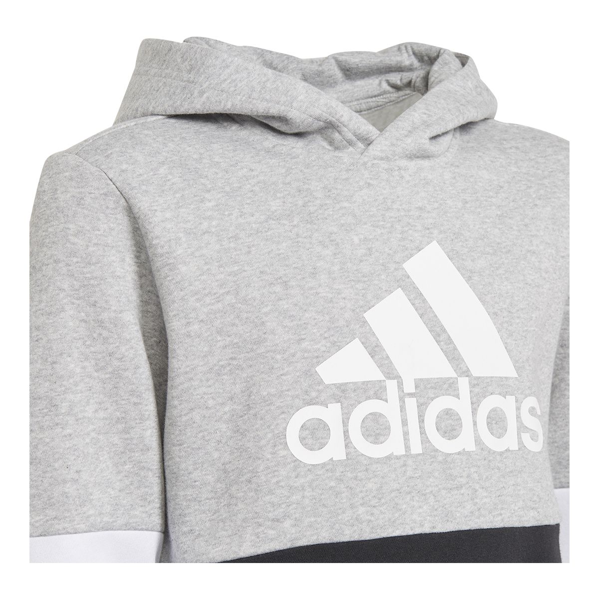 adidas Boys' Colorblock Badge of Sport Hoodie, Kids', Pullover, Fleece, Kangaroo Pocket