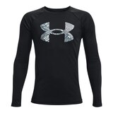 Under Armour Boys' Tech Logo Fill Long Sleeve Shirt, Kids, Crewneck, Quick Dry Front_Flat