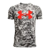 Under Armour Boys' Tech Big Logo Printed T Shirt, Kids, Crewneck, Quick Dry, Graphic Front_Flat