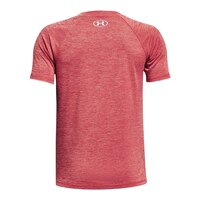 Under Armour Boys' Tech Split Logo Hybrid T Shirt, Kids, Crewneck, Quick Dry Back_Flat