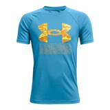 Under Armour Boys' Tech Hybrid Print Fill T Shirt, Kids, Crewneck, Graphic Front_Flat