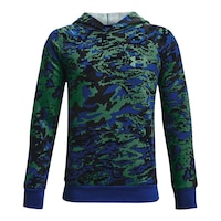 Under Armour Boys' Rival ABC Camo Hoodie, Kids', Pullover, Fleece, Kangaroo Pocket Front_Flat