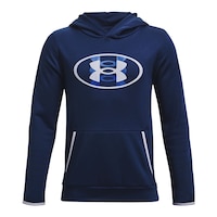 Under Armour Boys' Armour Echo Hoodie, Kids', Pullover, Fleece, Kangaroo Pocket Front_Flat