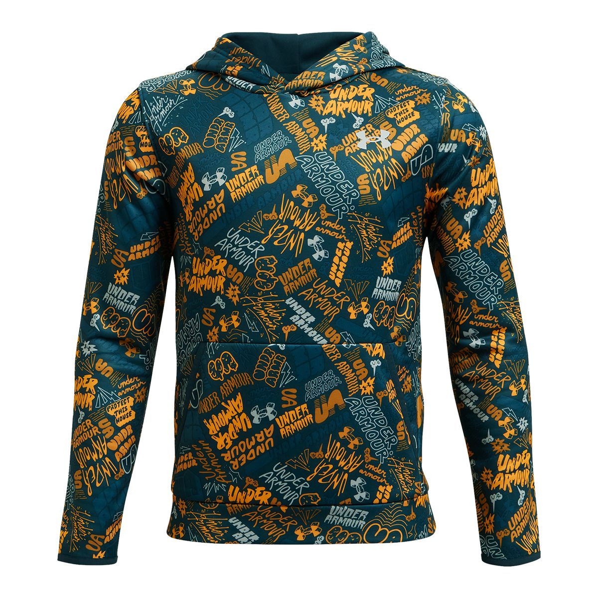 Under Armour Boys' Armour Scribble Hoodie, Kids', Pullover, Fleece, Kangaroo Pocket