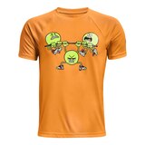 Under Armour Boys' Tech Overhead T Shirt, Kids, Crewneck, Quick Dry, Graphic Front_Flat