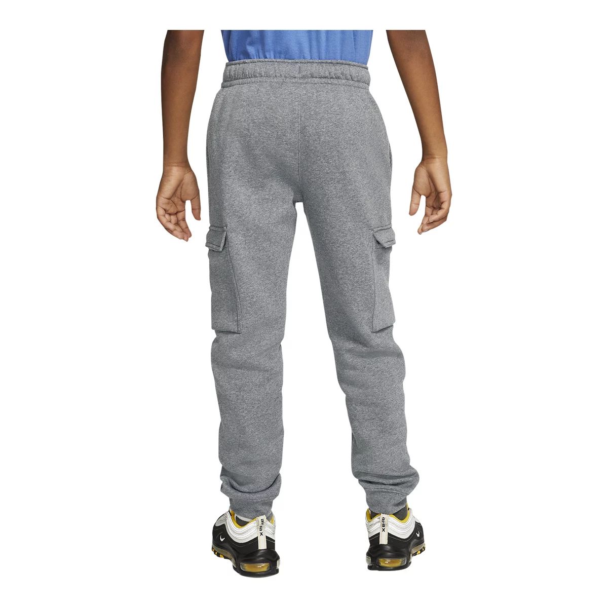 Nike Boys' Club Cargo Sweatpants, Kids', Fleece, Cuffed, Athletic