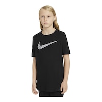 Nike Boys' Dri-FIT Trophy Graphic T Shirt, Kids, Mesh Front_Angled_Left