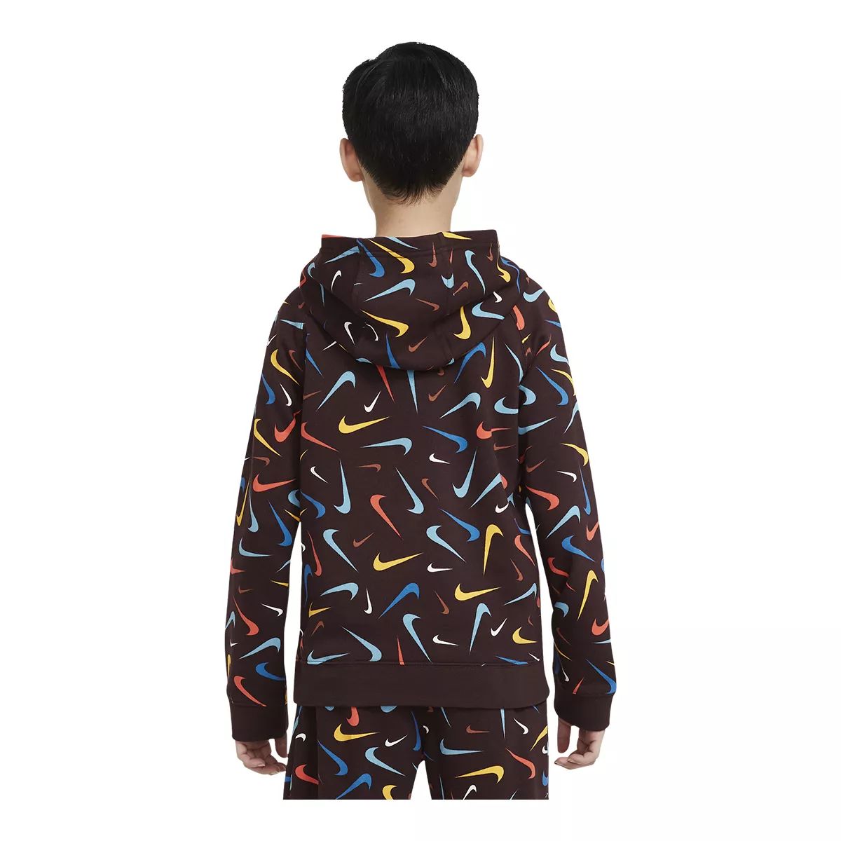 Nike Sportswear Boys' Club All Over Print Hoodie, Kids', Pullover, Fleece, Front Pocket