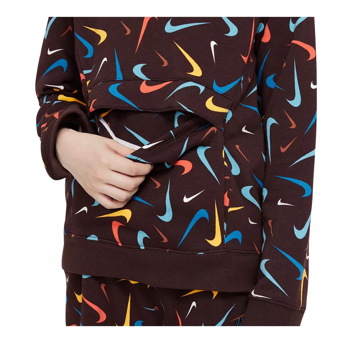 Nike Sportswear Boys' Club All Over Print Hoodie, Kids', Pullover, Fleece, Front Pocket