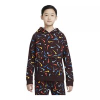 Nike Sportswear Boys' Club All Over Print Hoodie, Kids', Pullover, Fleece, Front Pocket Front_Flat
