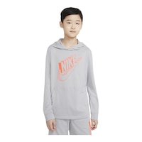 Nike Boys' HBR Graphics Hoodie, Kids', Pullover, Lightweight Front_Flat