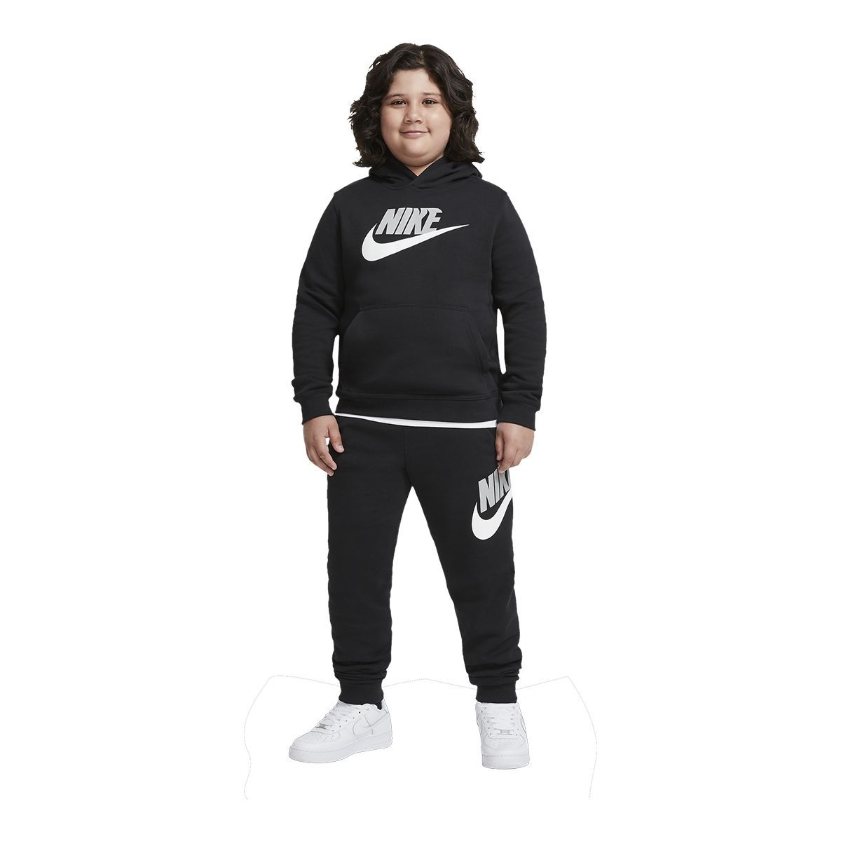 Nike Sportswear Boys' Extended Size Club HBR Pullover Hoodie