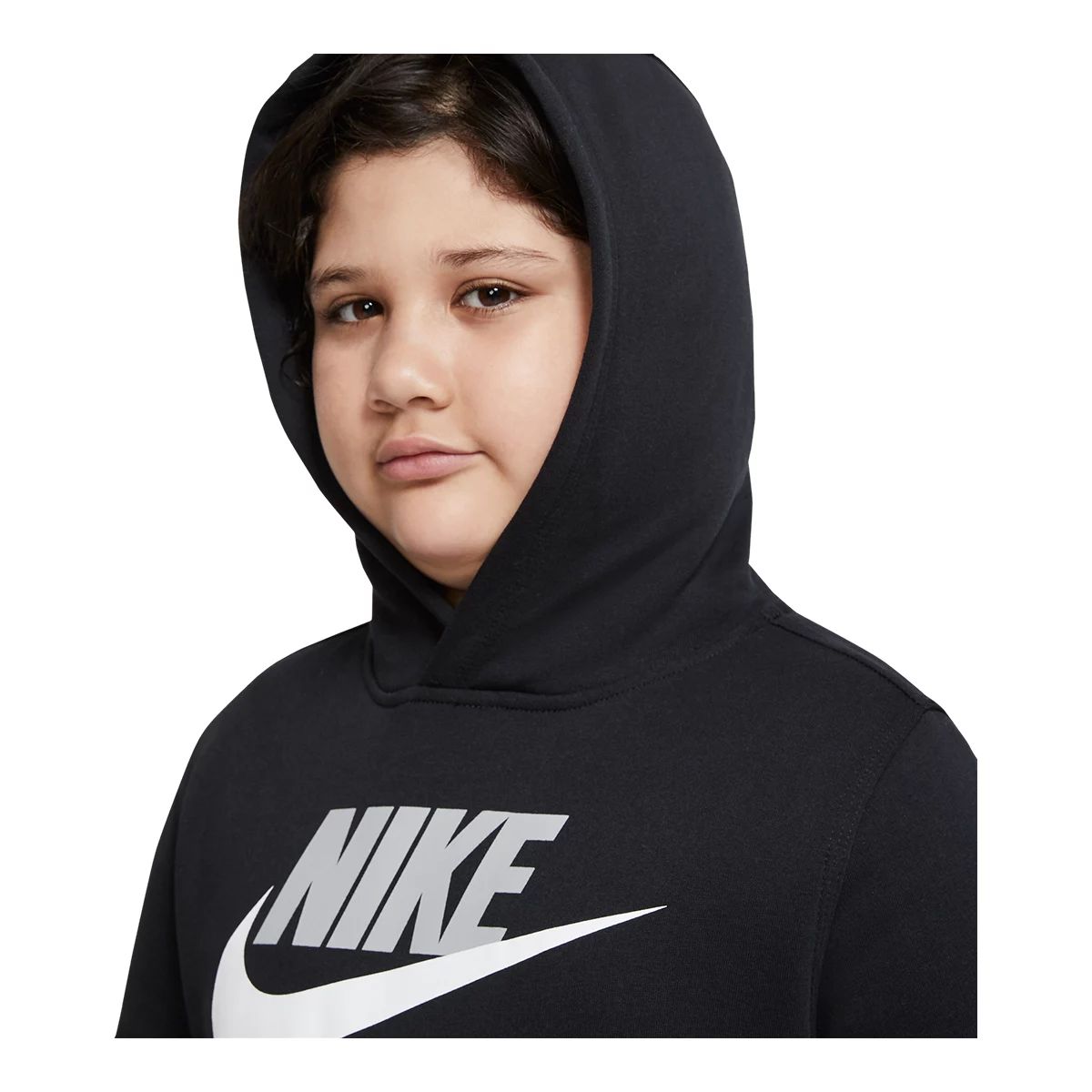 Nike Sportswear Boys' Extended Size Club HBR Pullover Hoodie