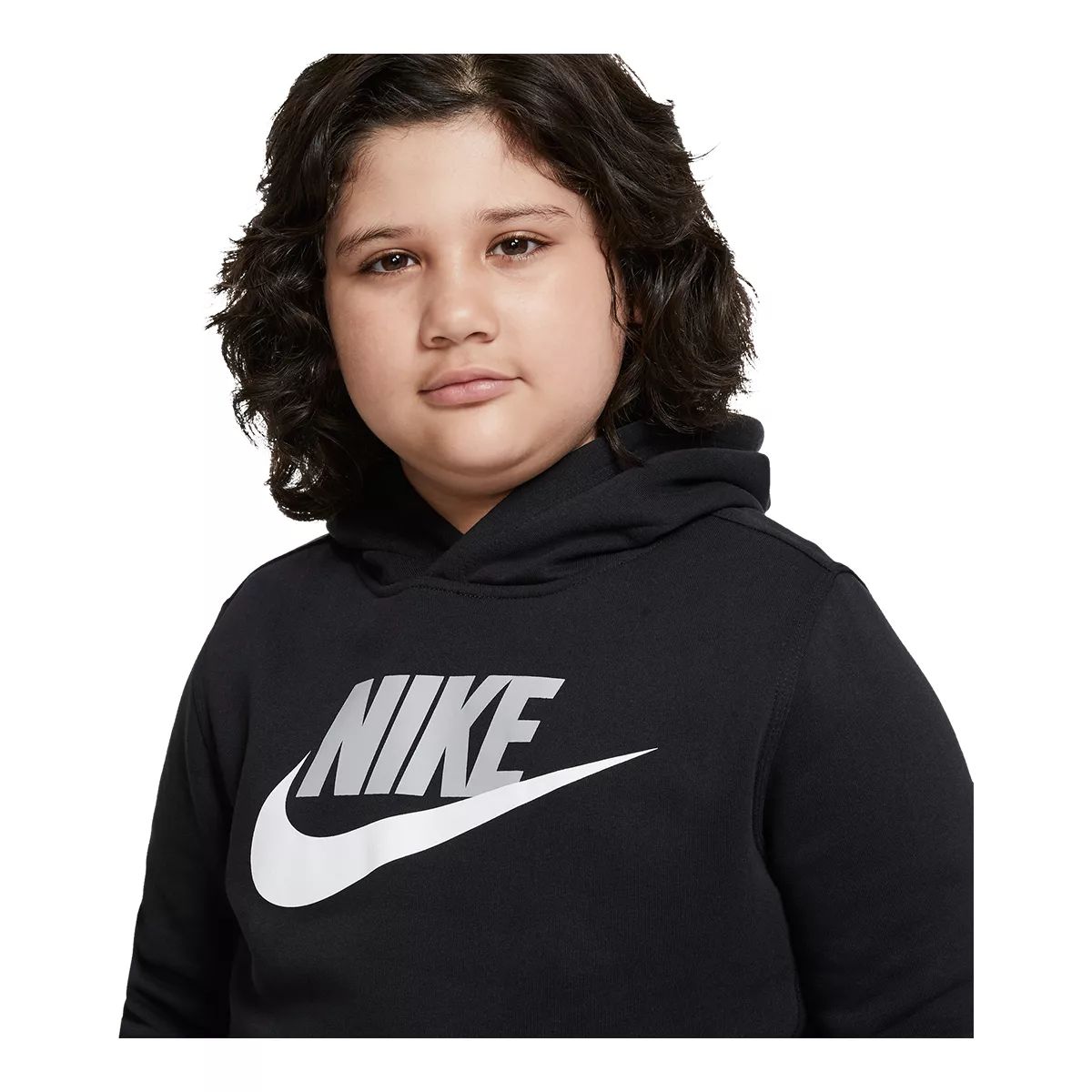Nike Sportswear Boys' Extended Size Club HBR Pullover Hoodie