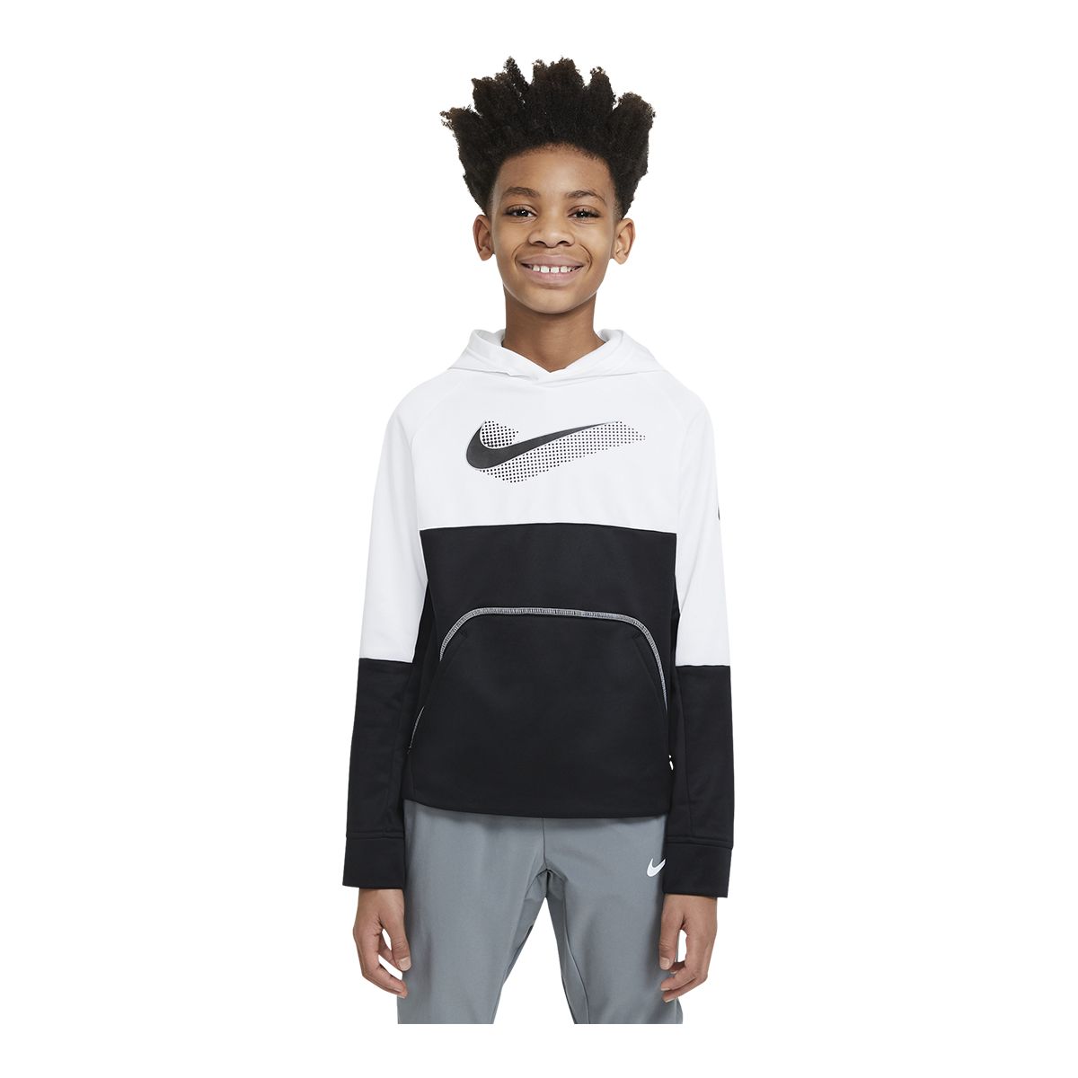 Nike Boys' Therma Graphic Hoodie, Kids', Pullover, Kangaroo Pocket