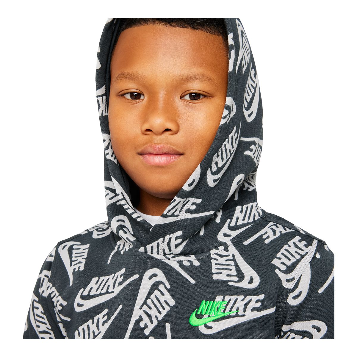 Nike Sportswear Boys' Futura All Over Print Hoodie, Kids', Pullover, Lightweight