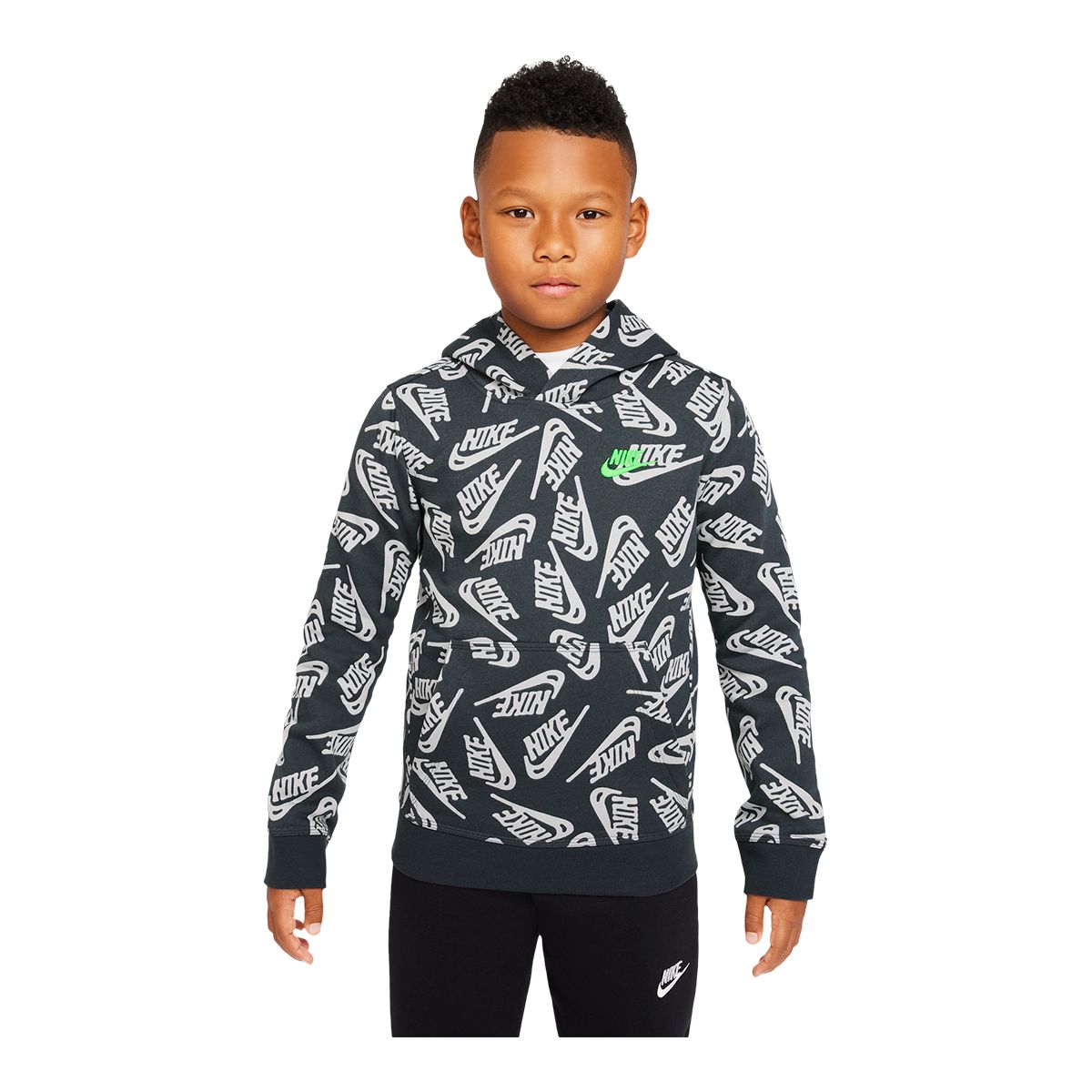 Nike Sportswear Boys' Futura All Over Print Hoodie, Kids', Pullover, Lightweight