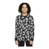 Nike Sportswear Boys' Futura All Over Print Long Sleeve Shirt, Kids', Crewneck, Graphic Front_Flat