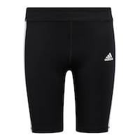 adidas Girls' 3-Stripe Bike Shorts Front_Flat