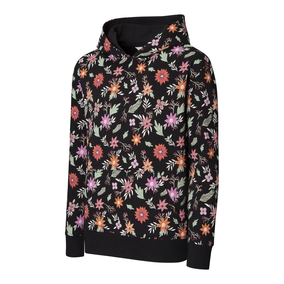 Ripzone Girls' Hybrid Hoodie, Kids', Pullover, Cotton, Kangaroo Pocket