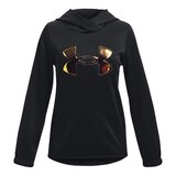 Under Armour Girls' Armour Hoodie, Kids', Pullover, Fleece, Kangaroo Pocket Front_Flat