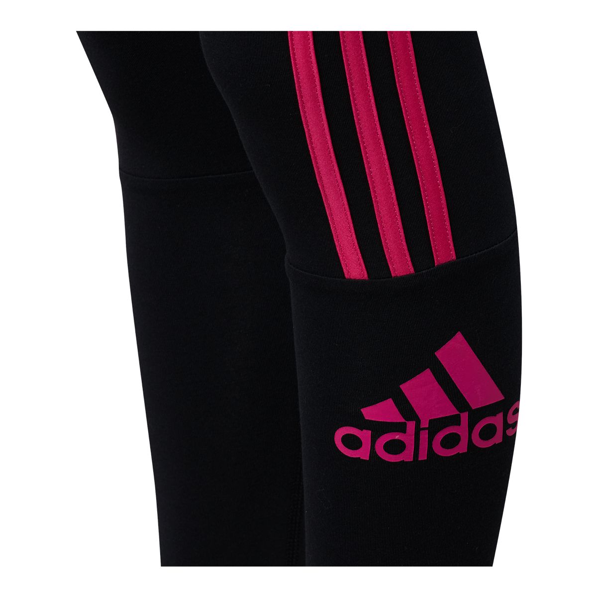 adidas Girls' 3-Stripe Logo Leggings, Kids', High Waisted, Athletic, Training