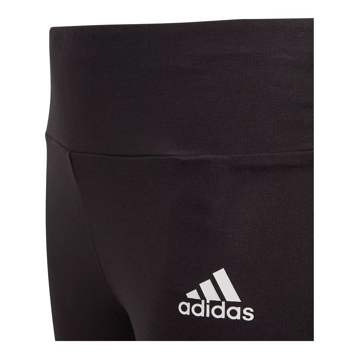 adidas Girls' Primegreen 3-Stripe Leggings, Kids', Cotton, Cuffed, Athletic, Training