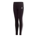 adidas Girls' Primegreen 3-Stripe Leggings, Kids', Cotton, Cuffed, Athletic, Training Front_Angled_Left