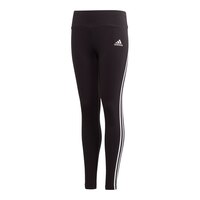 adidas Girls' Primegreen 3-Stripe Leggings, Kids', Cotton, Cuffed, Athletic, Training Front_Angled_Left
