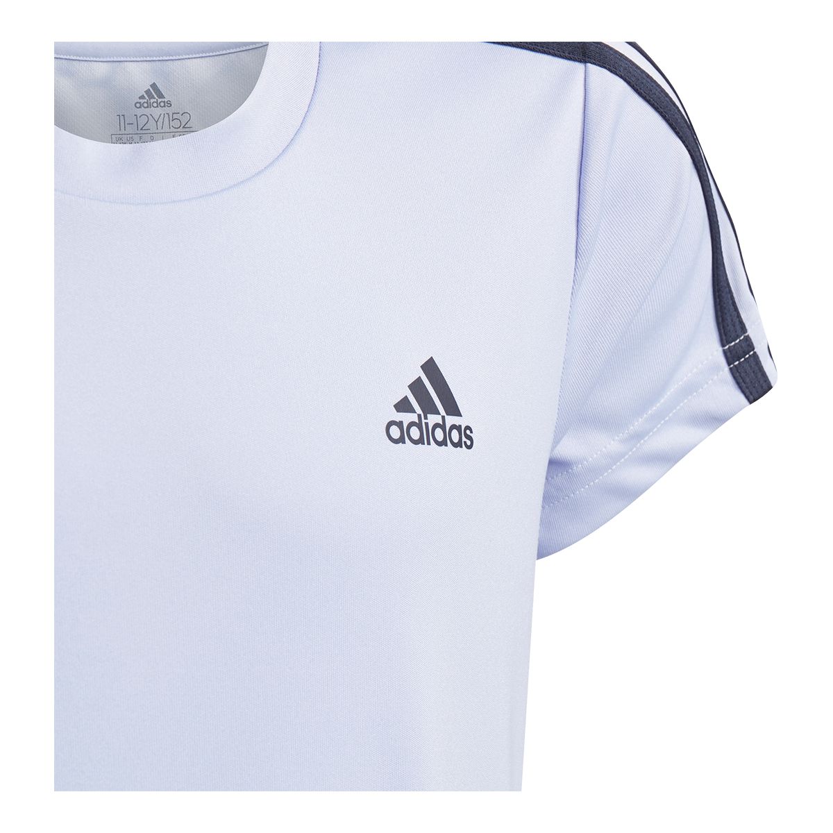 adidas Girls' 3-Stripe T Shirt