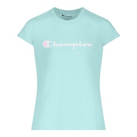 Champion Girls' Essentials Classic Script T Shirt Front_Flat
