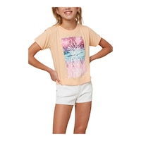 O'Neill Girls' Pineapple Paradise T Shirt Front_Three_Fourths_Angled_Right