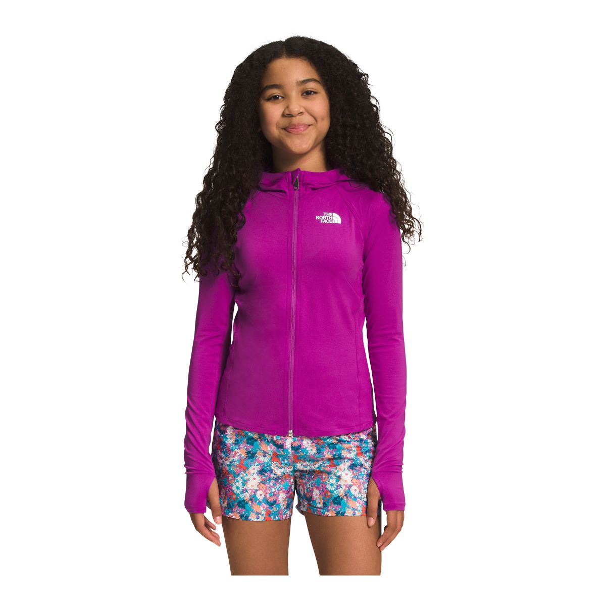 Image of The North Face Girls' Amphibious Full Zip Sun Hoodie