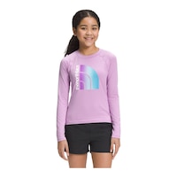The North Face Girls' Amphibious Sun Long Sleeve T Shirt Front_Flat