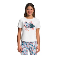 The North Face Girls' Graphic Floral T Shirt Front_Flat